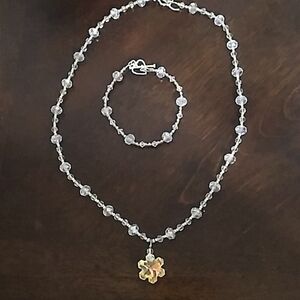 Crystal snowflake set